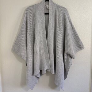 LULULEMON Dream Weaver Gray Cashmere Blend  Open Wrap Cardigan One Size